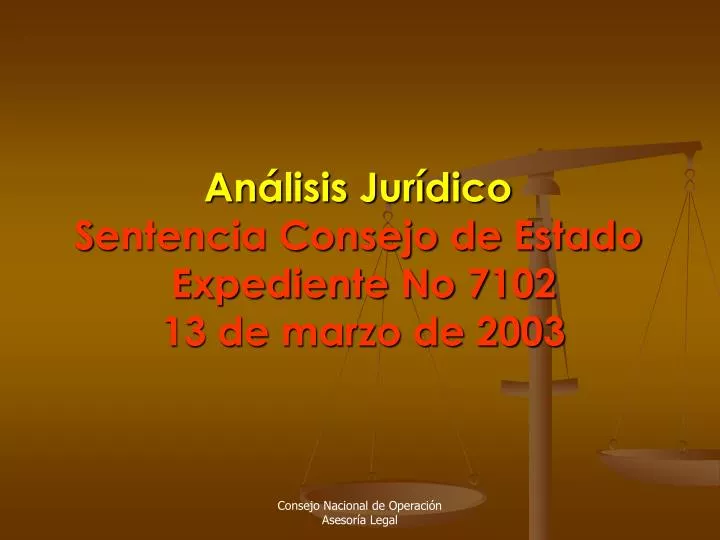 an lisis jur dico s entencia consejo de estado expediente no 7102 13 de marzo de 2003