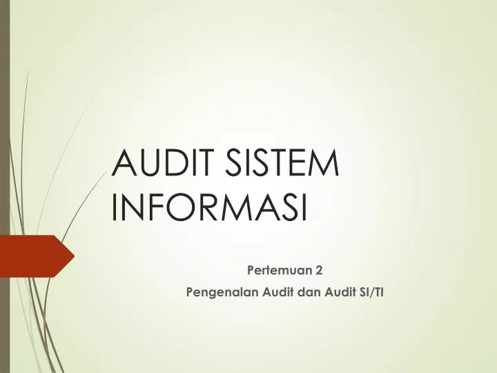 audit sistem informasi