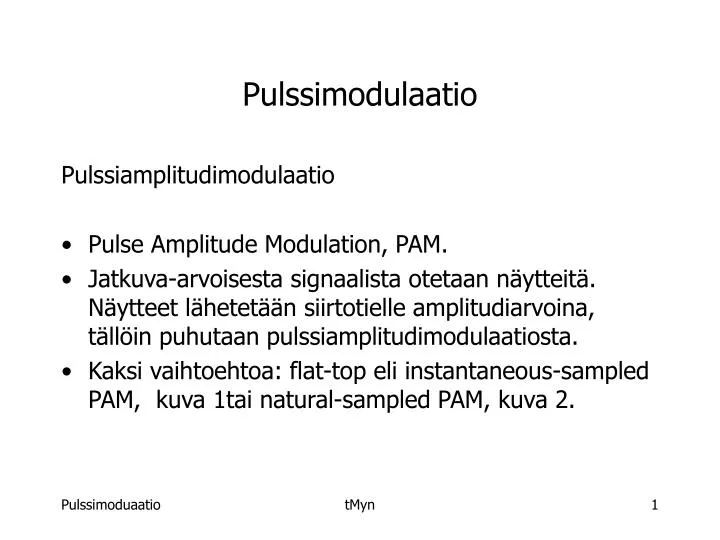 pulssimodulaatio
