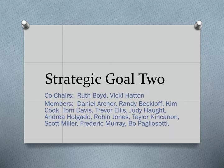 strategic goal two