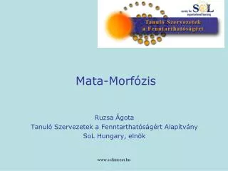 ruzsa gota tanul szervezetek a fenntarthat s g rt alap tv ny sol hungary eln k