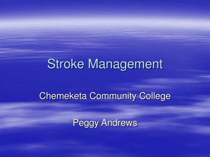 stroke management