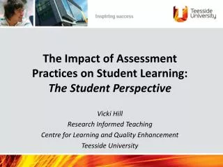 The Impact of Assessment Practices on Student Learning: The Student Perspective