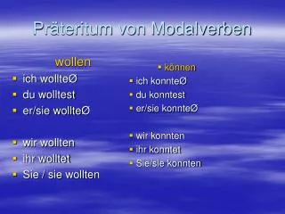 pr teritum von modalverben