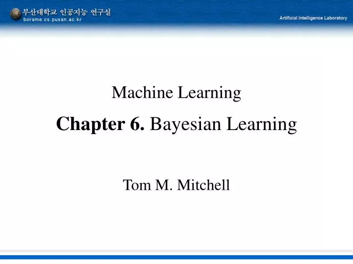machine learning chapter 6 bayesian learning