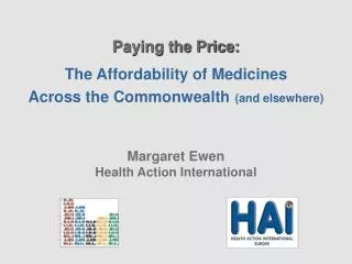 Paying the Price: The Affordability of Medicines Across the Commonwealth (and elsewhere)
