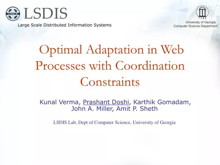 optimal adaptation in web processes with coordination constraints