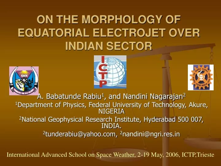 on the morphology of equatorial electrojet over indian sector