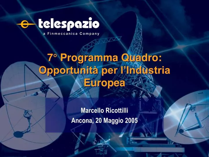 7 programma quadro opportunit per l industria europea