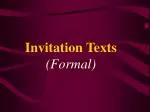 PPT - Formal Invitation Letter PowerPoint Presentation, free download