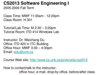 Text Book: Object-Oriented Software Engineering: Practical Software