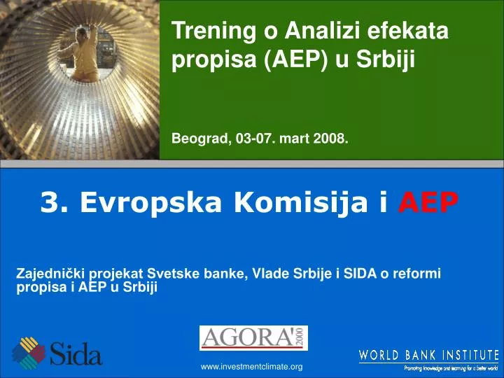 trening o analizi efekata propisa aep u srbiji beograd 03 07 mart 200 8