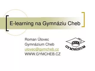 e learning na gymn ziu cheb