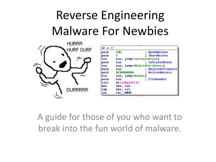 reverse engineering malware for newbies