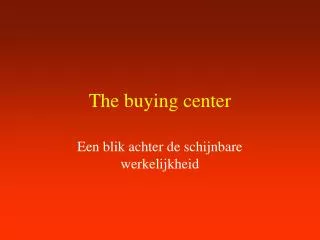 the buying center