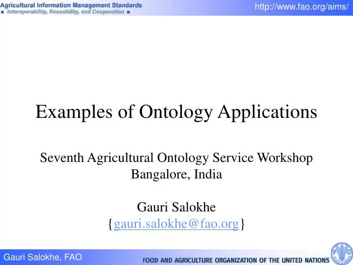 examples of ontology applications