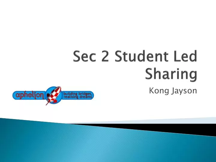 sec 2 student led sharing