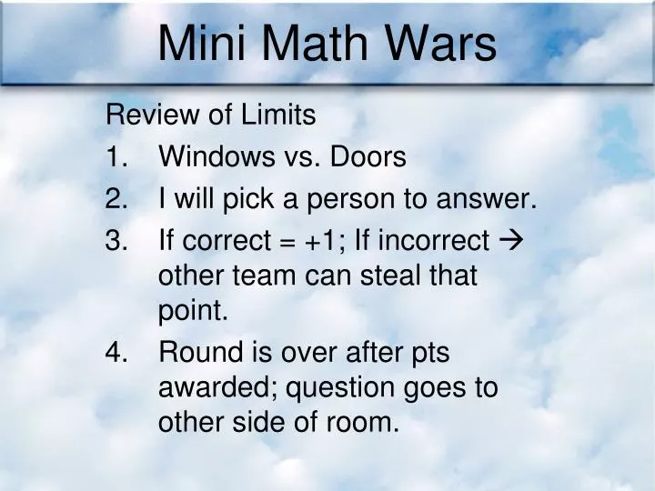 mini math wars