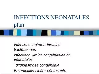 infections neonatales plan