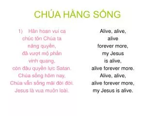 ch a h ng s ng