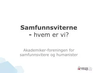 samfunnsviterne hvem er vi