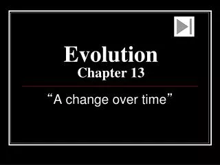 Evolution Chapter 13