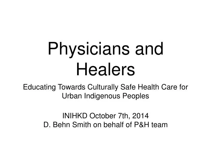 physicians and healers