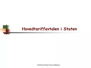 hovedtariffavtalen i staten