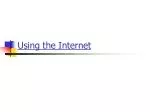 Using the Internet - slide 1