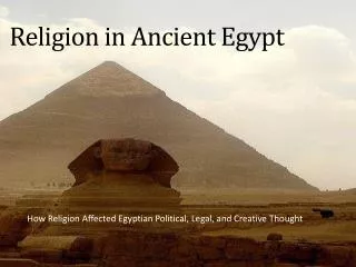 Religion in Ancient Egypt