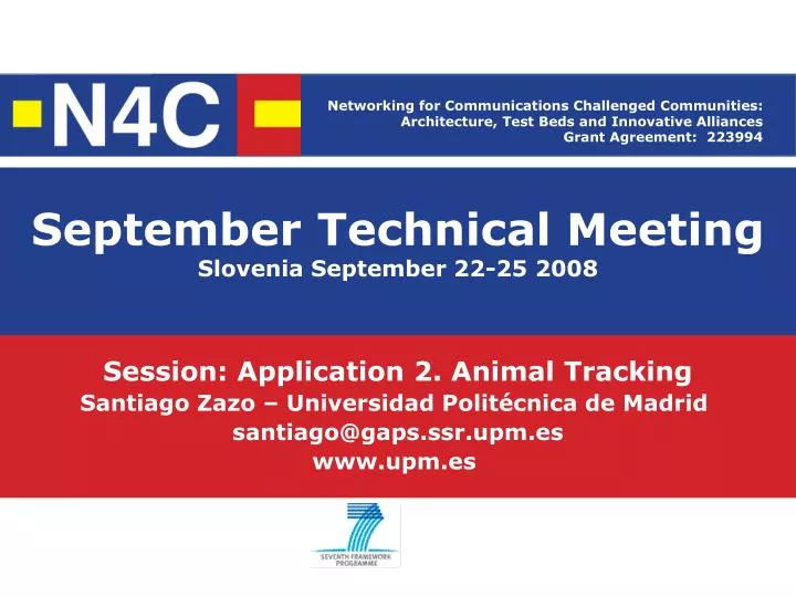 september technical meeting slovenia september 22 25 2008