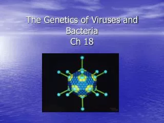 The Genetics of Viruses and Bacteria Ch 18