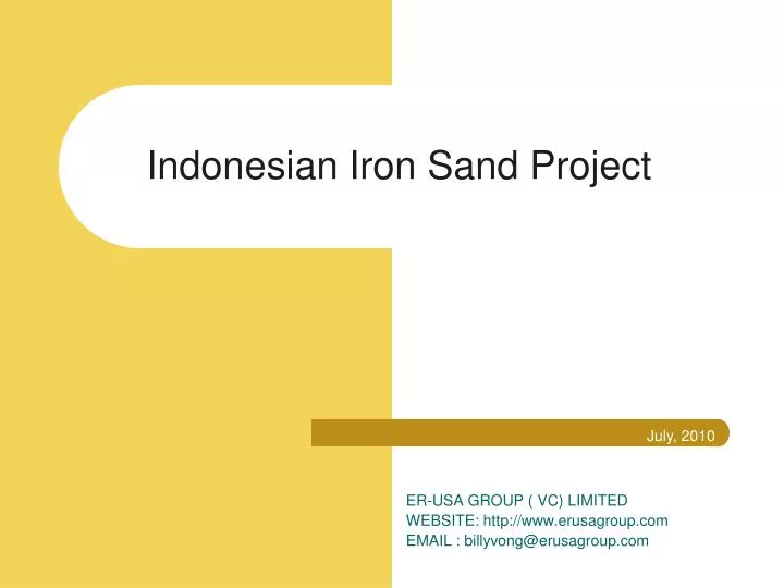 indonesian iron sand project