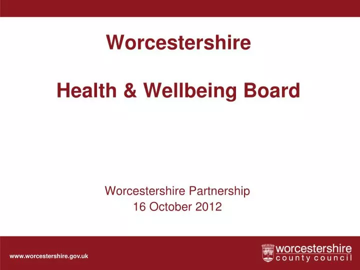 worcestershire health wellbeing board