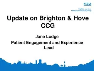 Update on Brighton &amp; Hove CCG