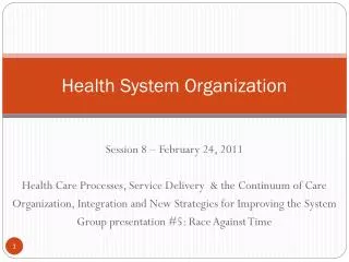 Health System Organization