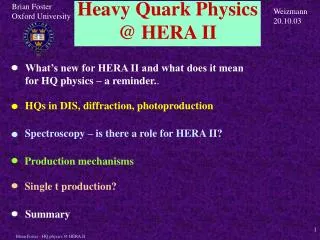 Heavy Quark Physics @ HERA II