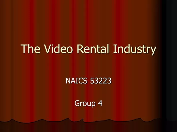the video rental industry