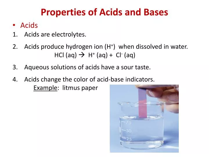 properties of acids and bases