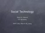 Social Technology - slide 1