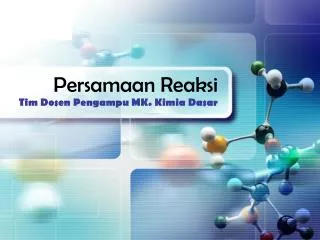 persamaan reaksi