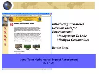 Introducing Web-Based Decision Tools for Environmental Management To Lake Michigan Communities