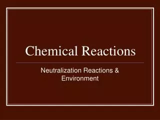 Chemical Reactions