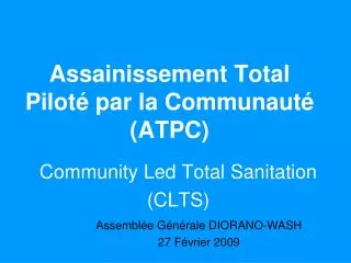 assainissement total pilot par la communaut atpc
