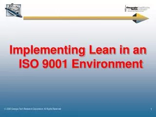 Implementing Lean in an ISO 9001 Environment
