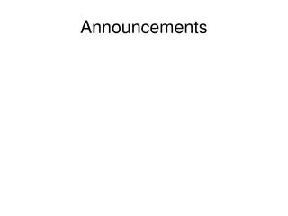 Announcements