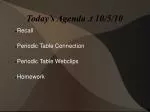 Today’s Agenda .t 10/5/10 - slide 1