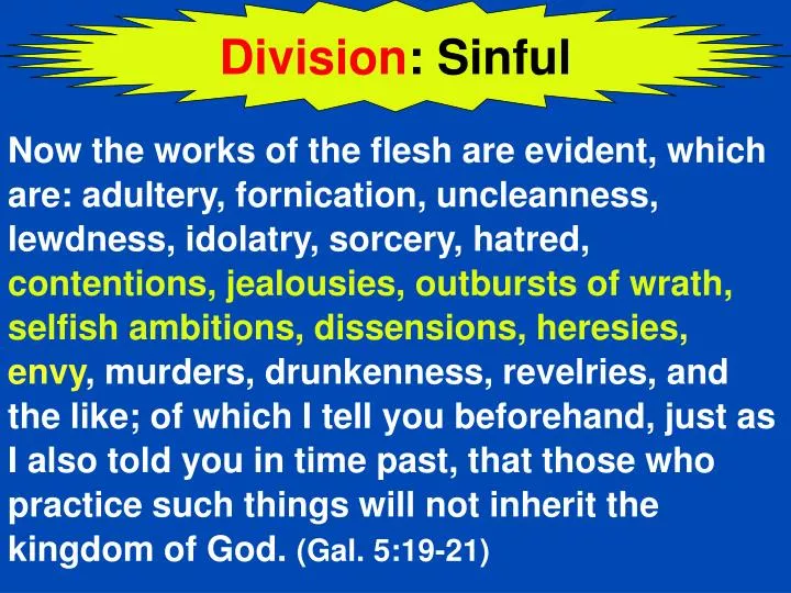 division sinful