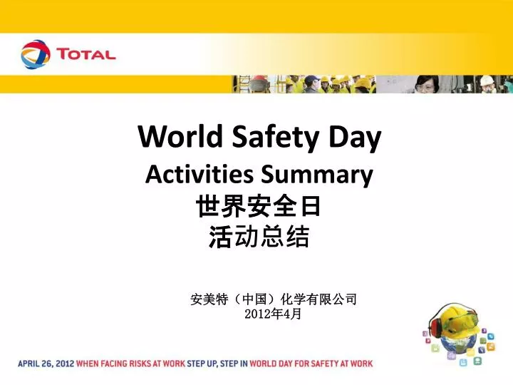 world safety day activities summary