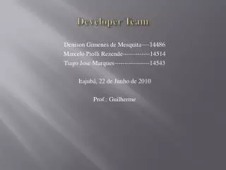 developer team